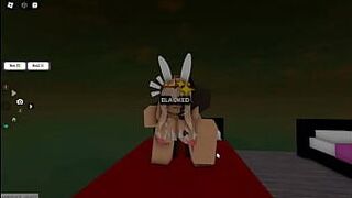 Blonde roblox bunny girl gets fucked by BBC - porn video