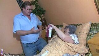 OldNanny Old granny and grandpa is enjoying with young woman - porn video