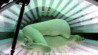 Hidden Camera in Public Tanning Bed - porn video