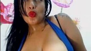 Big boobs camgirl fucking dildo - porn video