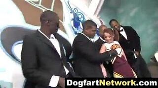 white girl gangbanged by BBC - porn video
